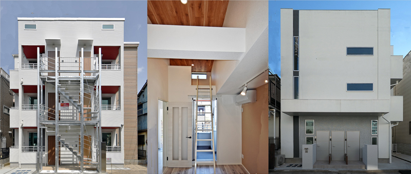 神奈川、東京での滝沢設計の木造3階建てアパート代表作品の画像