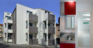 川崎でデザインに凝った3階建てアパートの費用を抑えて新築しました